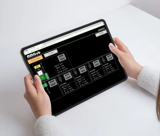 タブレットでの遠隔保安確認イメージ