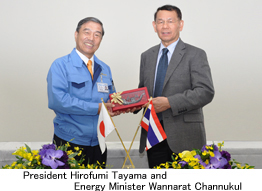 Mr. Tayama President and Mr. Wannarat The Minster