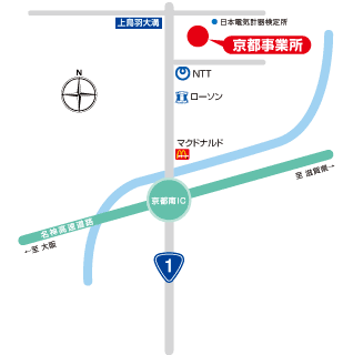 京都事業所お車用地図