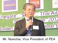 Mr. Isao Imai, Managing Director of Thai Aichi Denki, and Mr. Tetsuo Murata, Managing Director of ENEGATE (THAILAND)